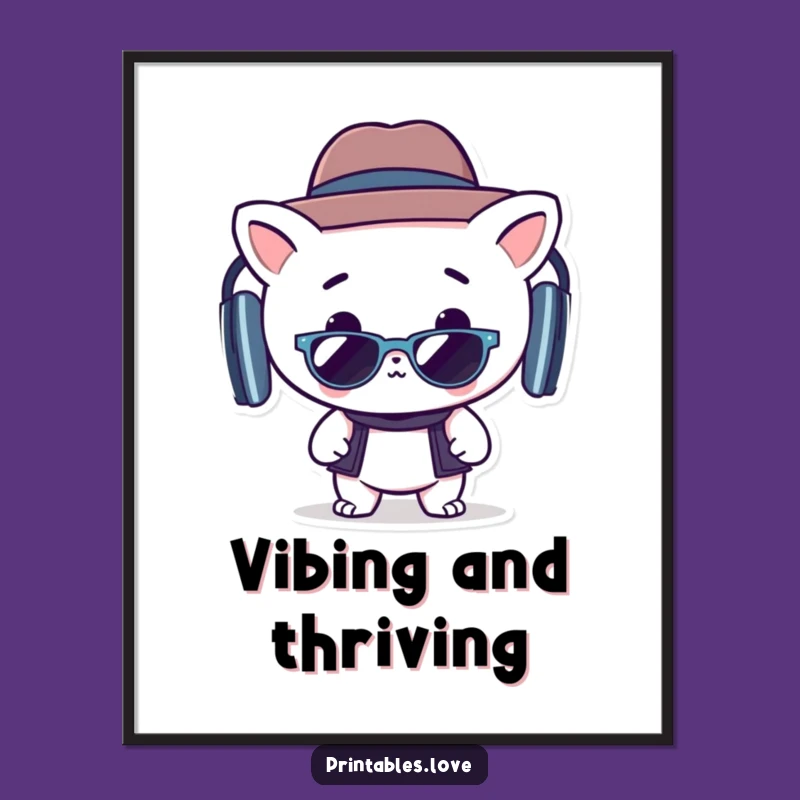 Funny Kawaii Grooving Digital Art: Instant Cool for Your Walls