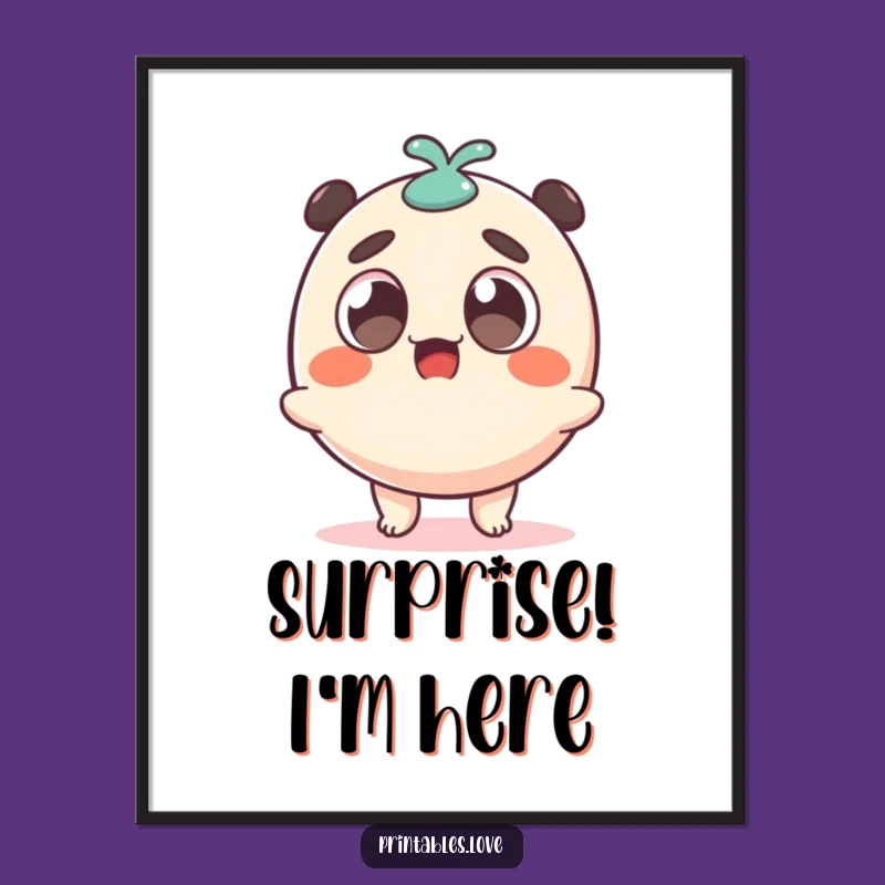 Funny Surprised Dango Digital Art: Wobbling Fun, Instant Hilarious Wall Decor Gift