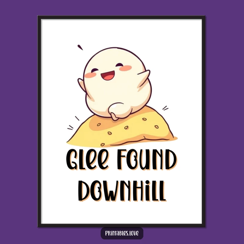 Funny Dumpling Rolling Digital Art: Instant Determined Glee Decor