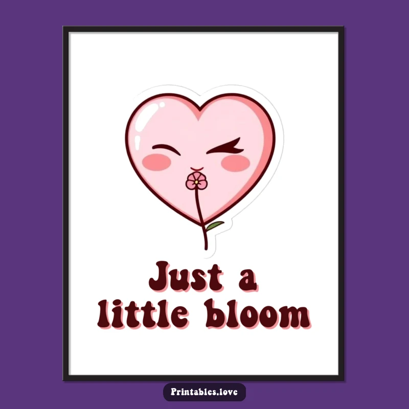 Funny Winking Heart Digital Print: Instant Mischief for Your Walls