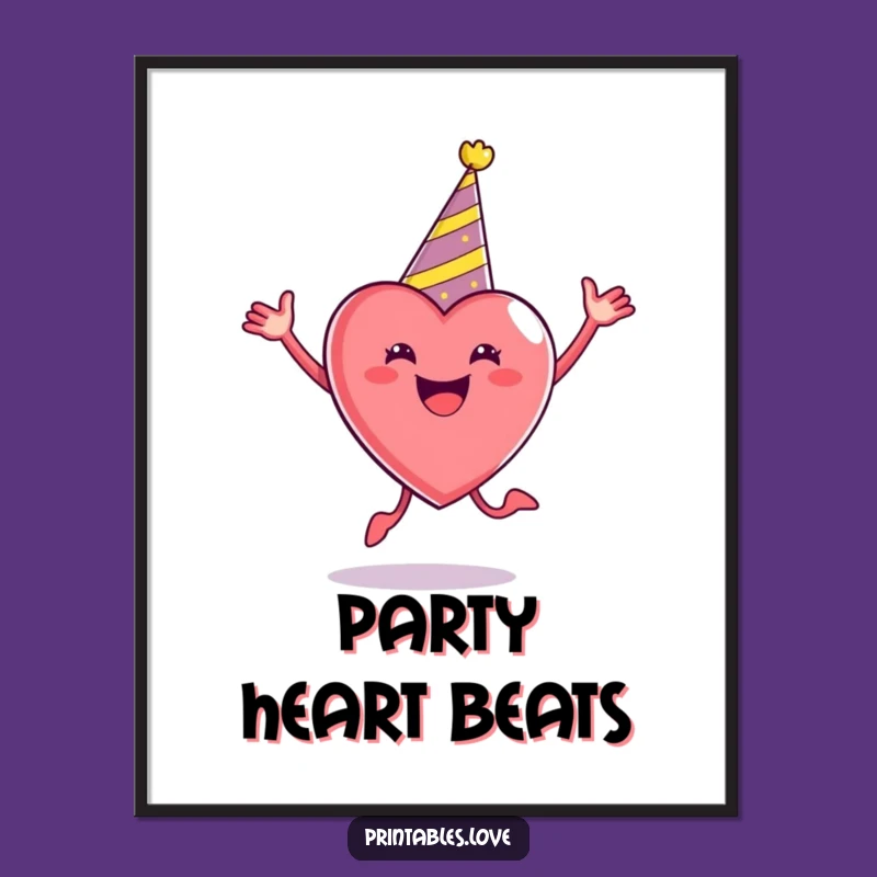 Funny Party Heart Digital Art - Enthusiastic Jumper Artwork Gift