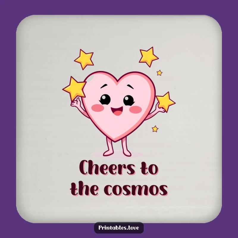 Funny Star Juggling Coaster: Heart Character Protection, Chic Funny Gift