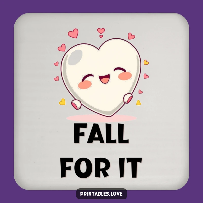 Funny Heart Tumbling Coaster: Protect Surfaces with Joy