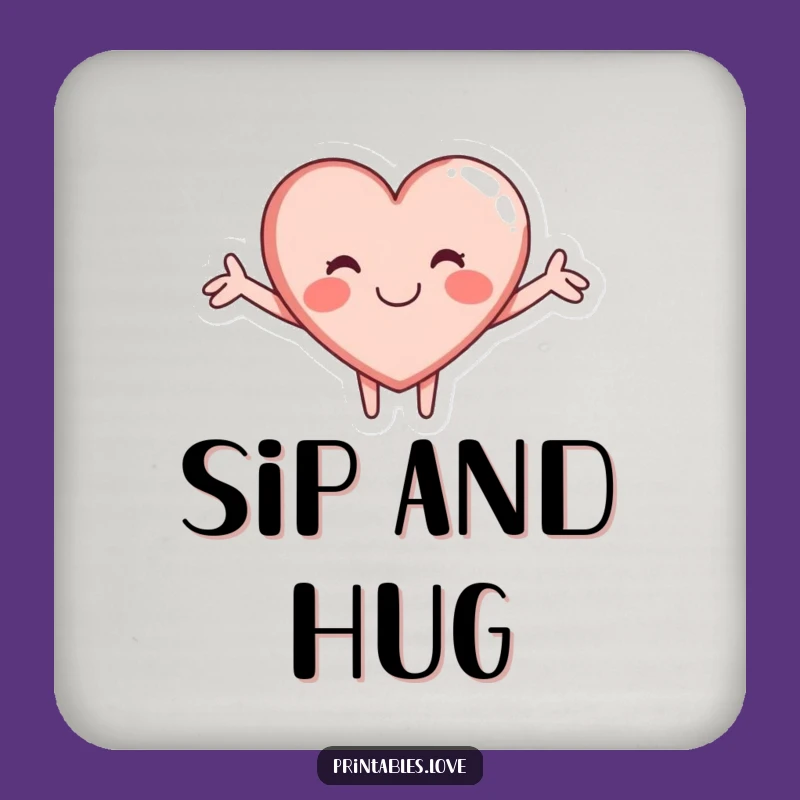 Funny Hugging Heart Coasters: Protect Surfaces with Adorable, Whimsical Charm