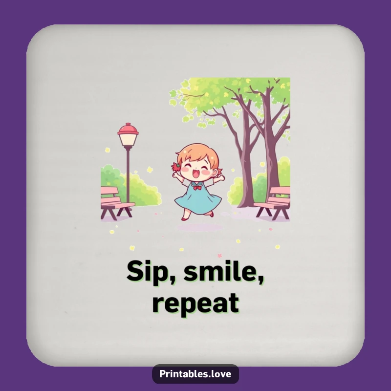 Funny Kawaii Dancing Coaster: Protect Surfaces with Park Character Fun!