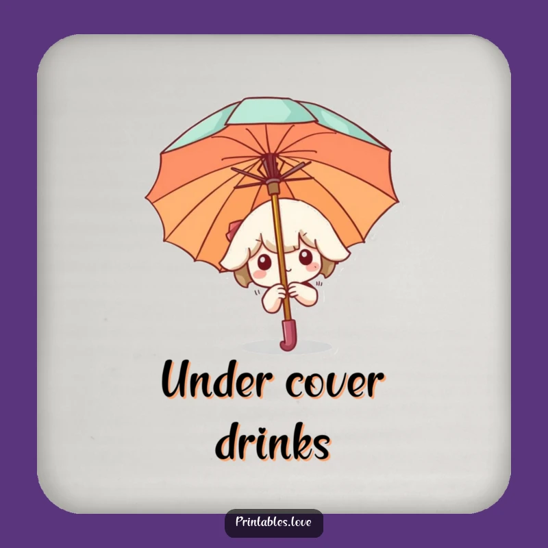 Funny Kawaii Umbrella Coaster: Peek Protects Surfaces
