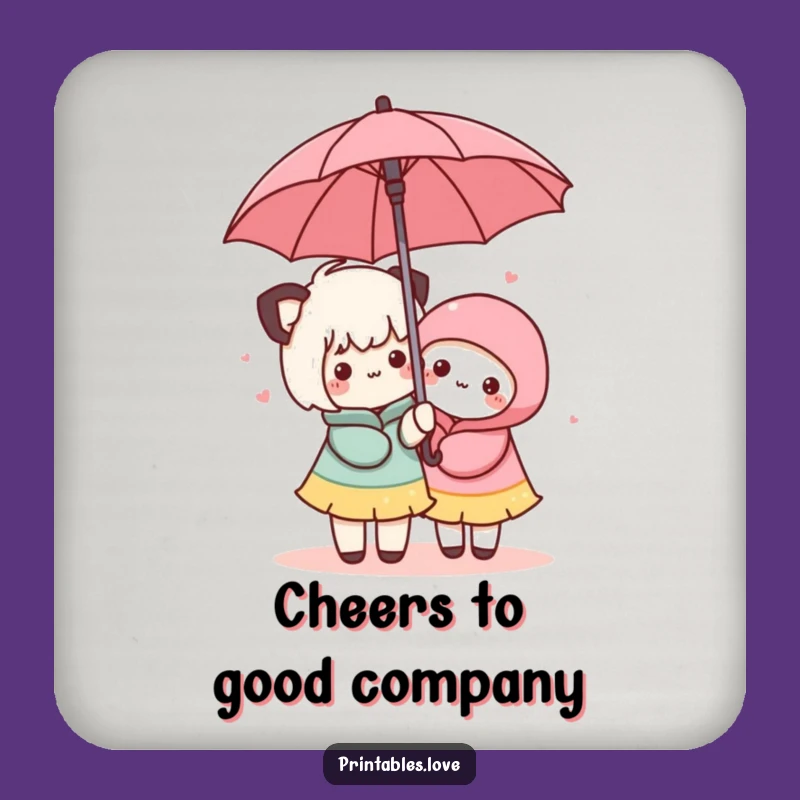 Funny Kawaii Umbrella Coaster: Protect Surfaces with Friendship!