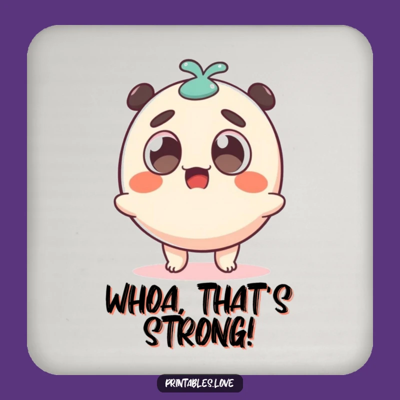 Funny Surprised Dango Coaster: Wobble-Proof Your Table, Hilarious Drink Accessory Gift