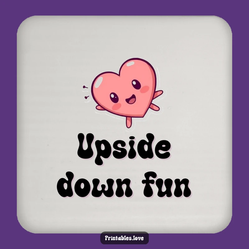 Funny Tumbling Heart Coaster: Surprised Protection, Stylish & Hilarious Funny Gift Set