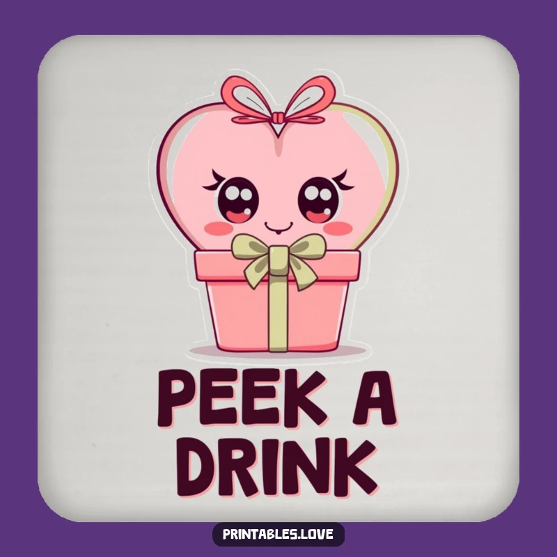 Funny Curious Heart Coasters: Protect Surfaces with Mystery, Gift Set!