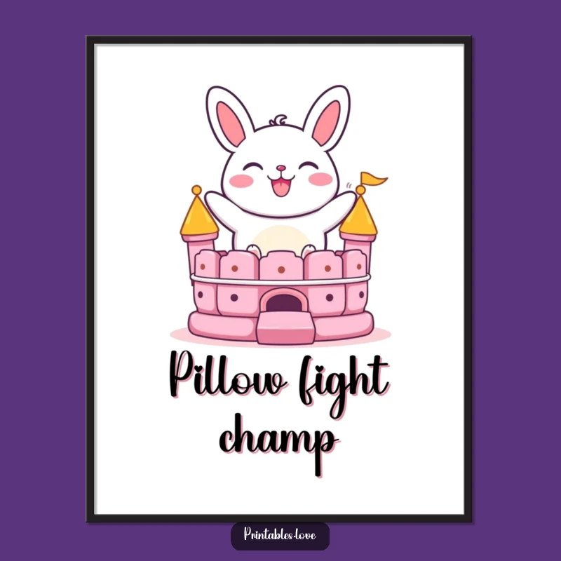 Funny Bao Bun Bounce Art Print: Grinning Character Decor Gift for Playful Spaces