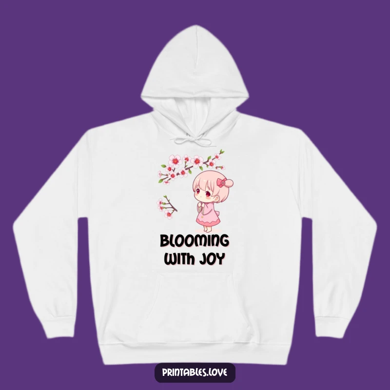 Cozy Funny Kawaii Cherry Blossom Hoodie - Spring Comfort & Gift