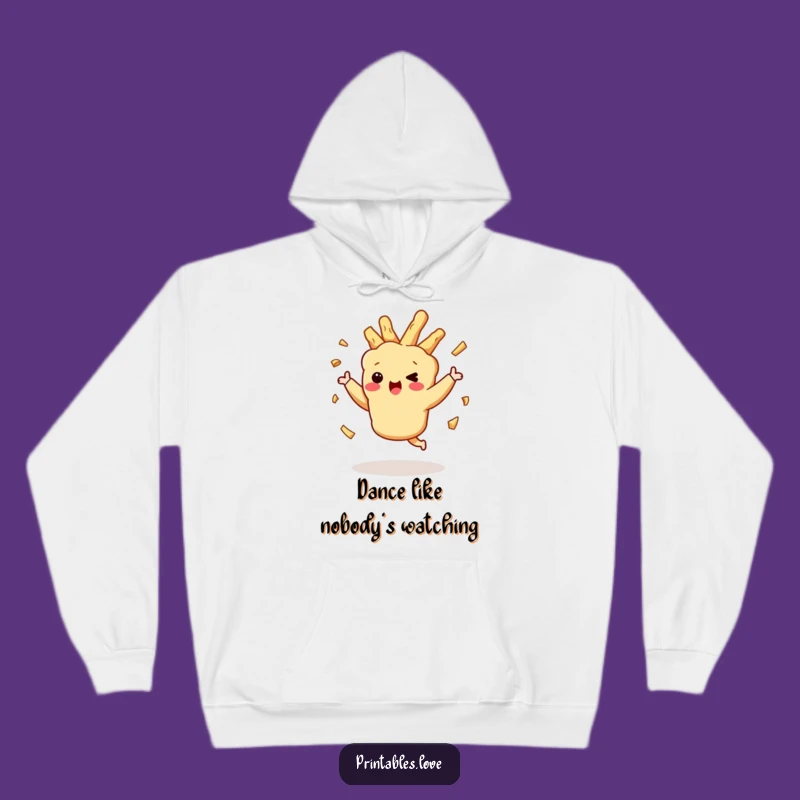 Funny Dancing Tempura Hoodie: Cozy Crispy Vibes, Perfect Warm & Hilarious Gift