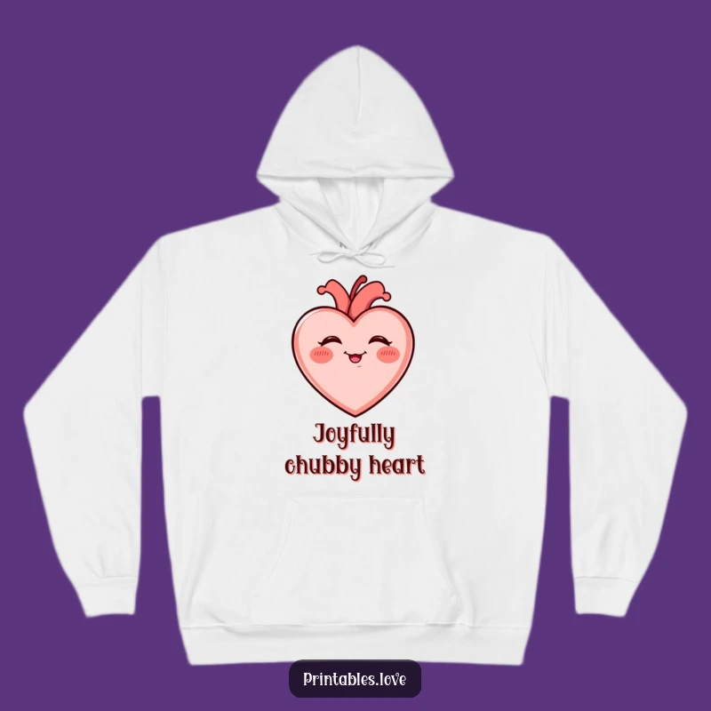 Funny Giggling Heart Hoodie - Cozy Rosy Cheeked Joy Gift