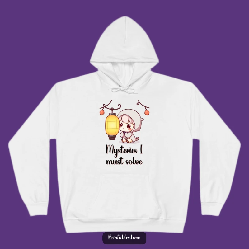 Funny Kawaii Lantern Hoodie: Cozy Curiosity, Perfect Warm Funny Gift!