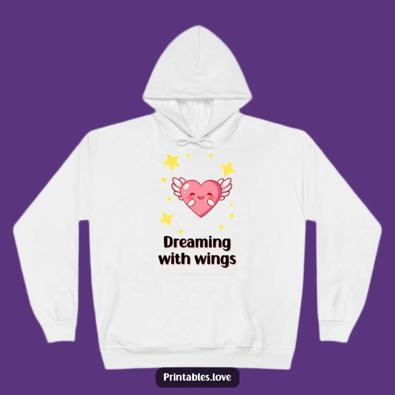 Funny Winged Heart Hoodie: Cozy Comfort for Your Celestial Journey