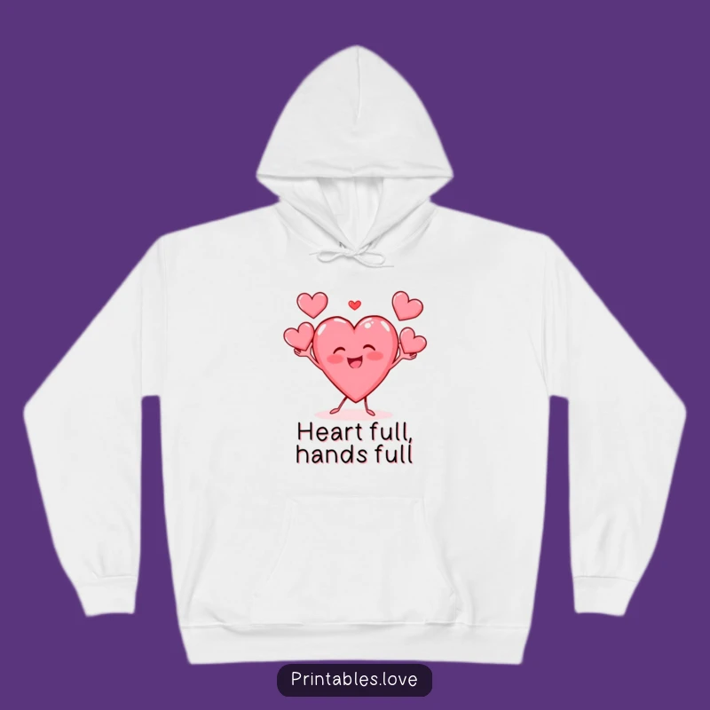 Funny Heart Juggler Hoodie: Cozy Up with this Cheerful Character Gift!