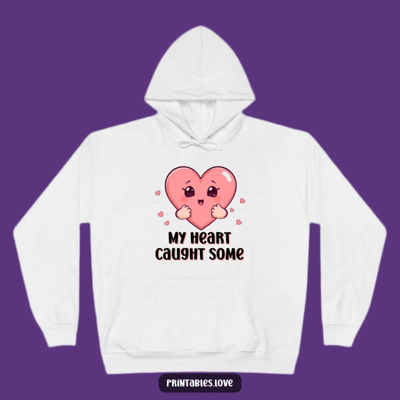Funny Surprised Heart Hoodie: Cozy Reaction, Awesome Gift Idea!