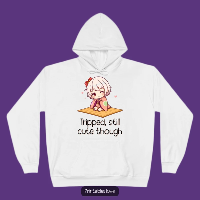 Funny Kawaii Kimono Hoodie: Cozy Cute Mishaps & Big Smiles, Gift