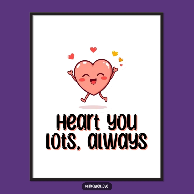 Free Printable Heart Wall Art: Joyful Kissy Emoji Downloadable Decor for Love-filled Spaces