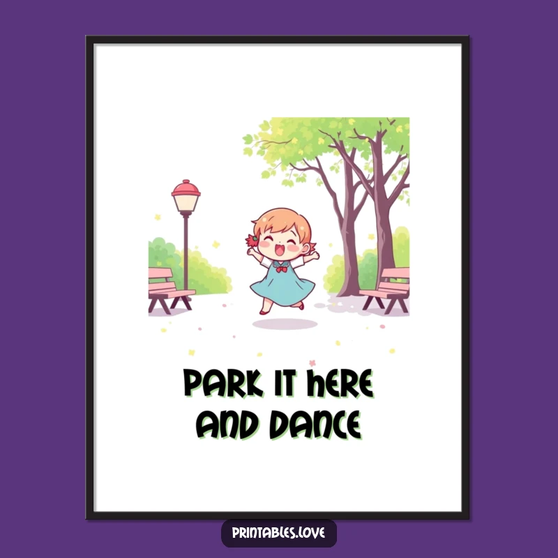 Free Printable Kawaii Dancer Wall Art - Whimsical & Funny Downloadable Decor!