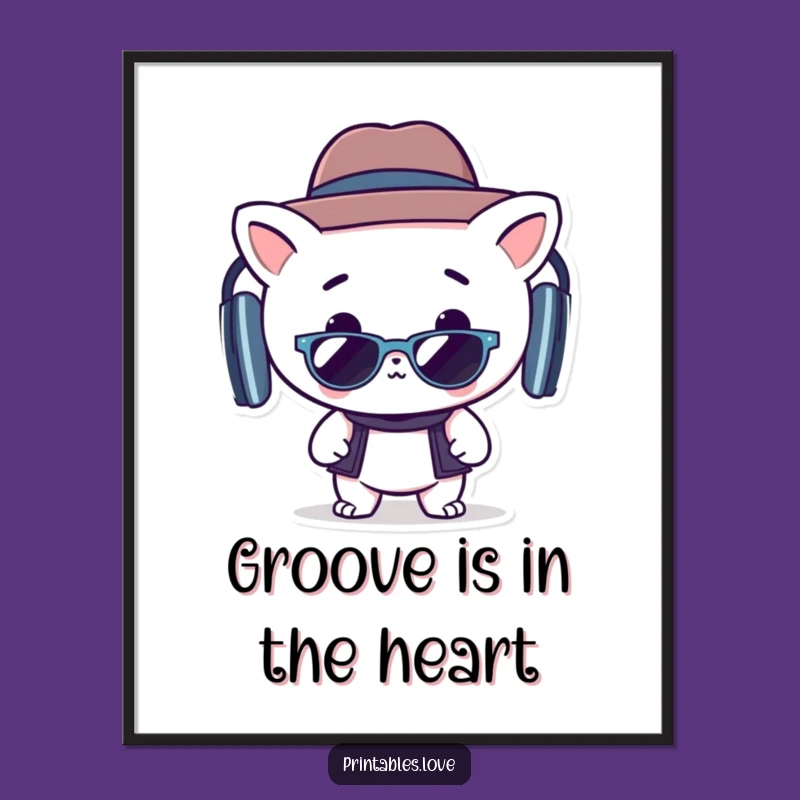 Groovy Free Printable Wall Art: Kawaii Style, Trendy Downloadable Decor