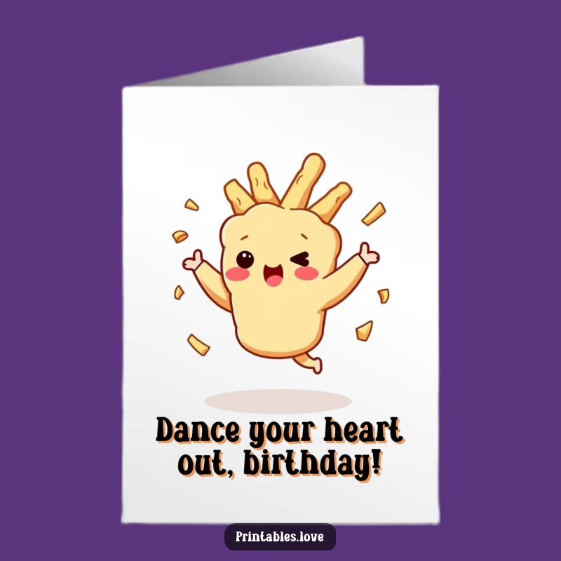 Free Printable Birthday Card: Dancing Tempura Grooves to Happy Birthday Tunes