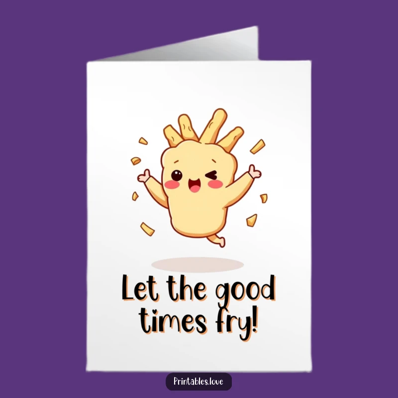 Free Printable Congratulations Card: Dancing Tempura Celebrates Your Big Win