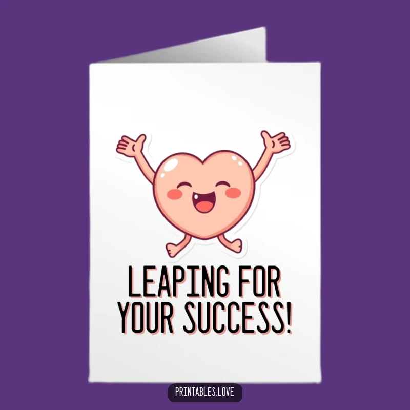 Free Printable Congratulations Card: Joyful Heart - Happy Downloadable for Celebrating Victories