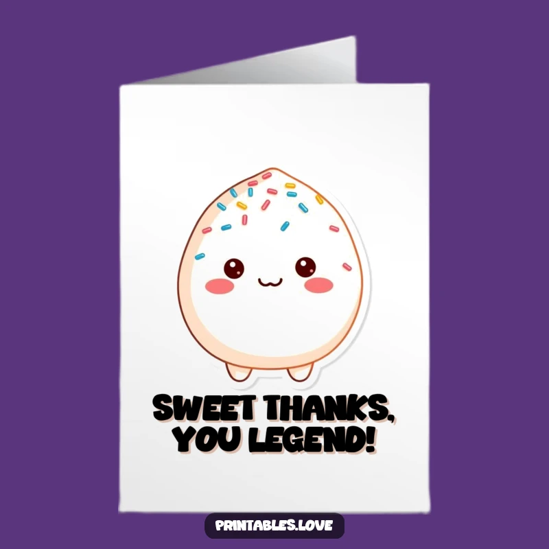 Free Printable Thank You Card: Mochi's Sprinkle-Covered Gratitude is Sweet