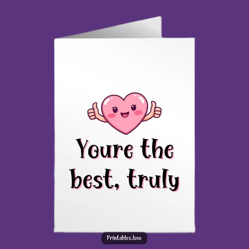 Free Printable Thank You Heart Card: Thumbs Up for Your Kindness Gift