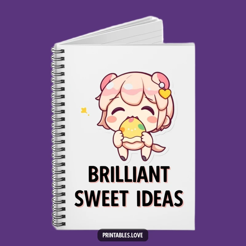 Funny Kawaii Sweet Treat Notebook: Jot Down Your Sweet Ideas Funny Gift