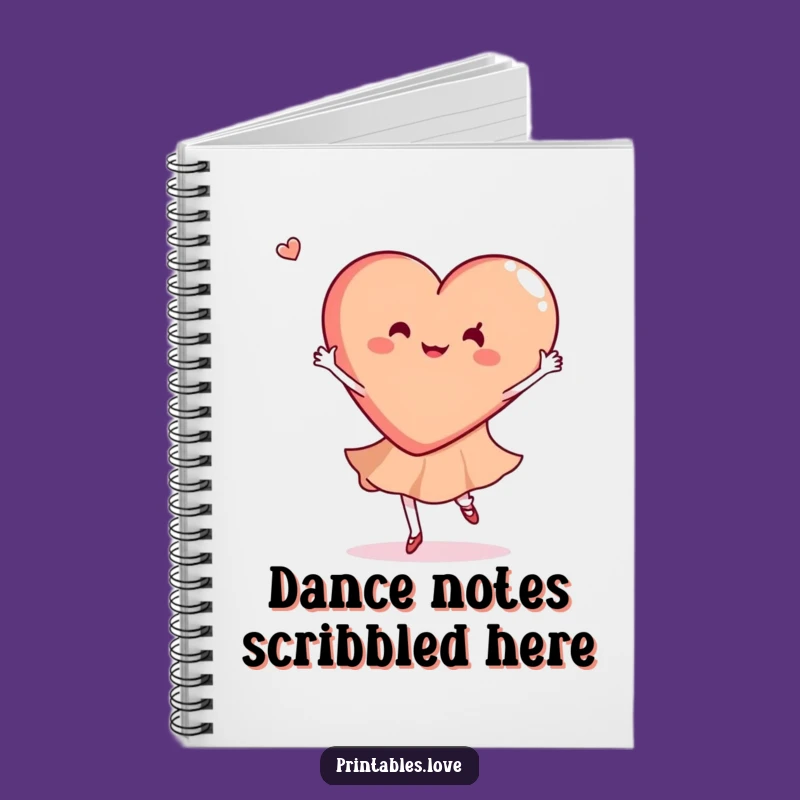 Funny Dancing Heart Notebook: Graceful Twirls of Ideas, Perfect Gift!
