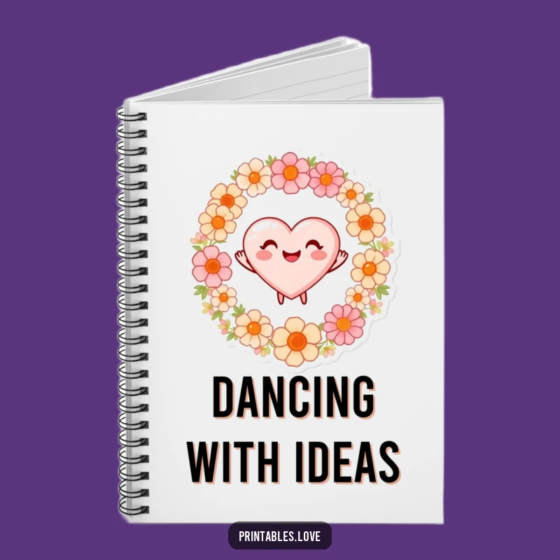 Funny Dancing Heart Notebook: Jot Down Happy Thoughts, Perfect Gift!