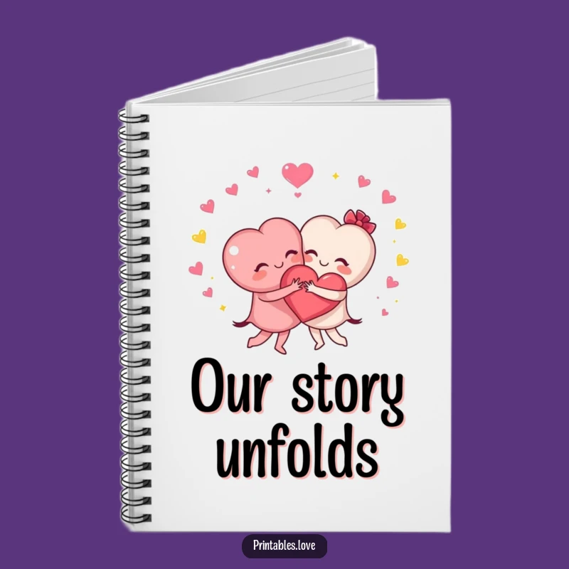 Funny Hugging Hearts Notebook - Cute Friendship Journal for Notes