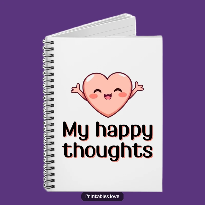 Funny Joyful Heart Notebook - Beaming Love Journal Gift