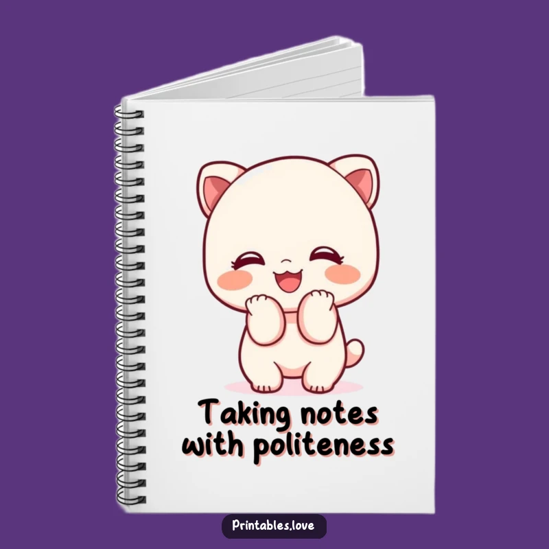 Funny Kawaii Bowing Notebook: Jot Down Polite Thoughts