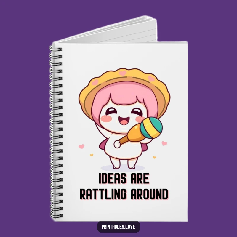Funny Kawaii Maraca Notebook: Jots Down Your Party Plans
