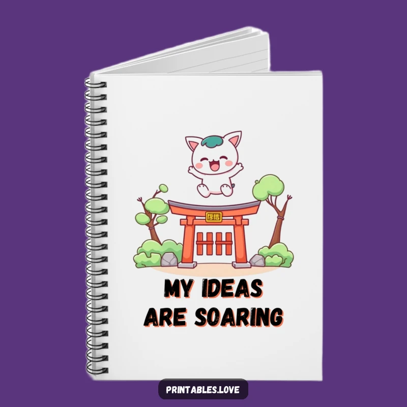 Funny Kawaii Torii Leap Notebook: Jot Down Your Adventures