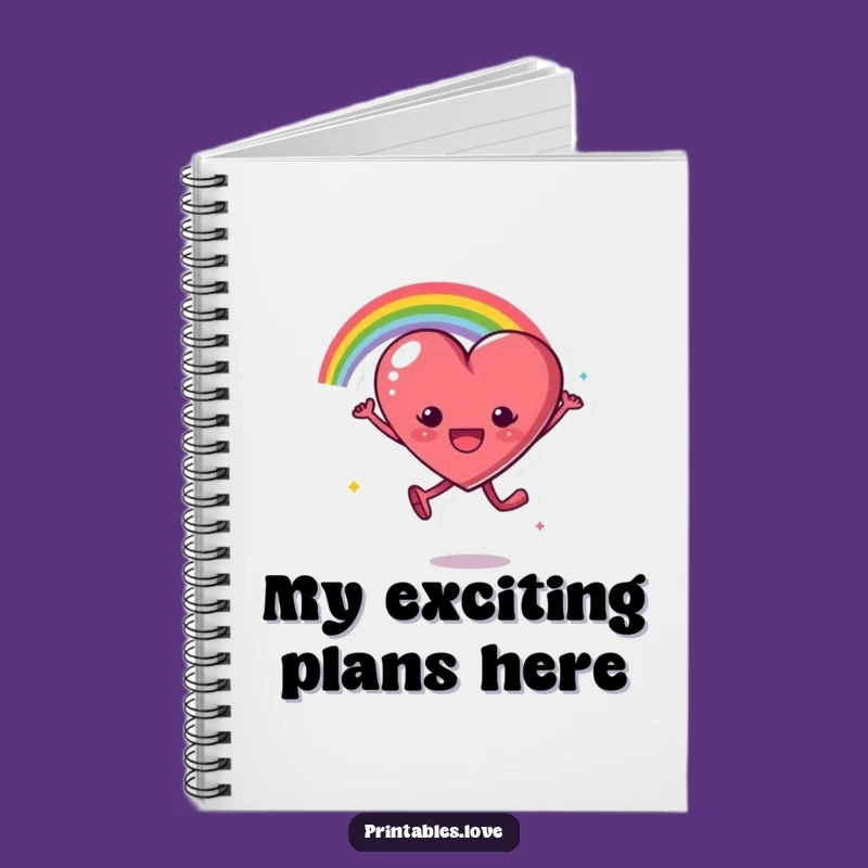 Funny Rainbow Heart Journal - Capture Your Joyful and Colorful Thoughts