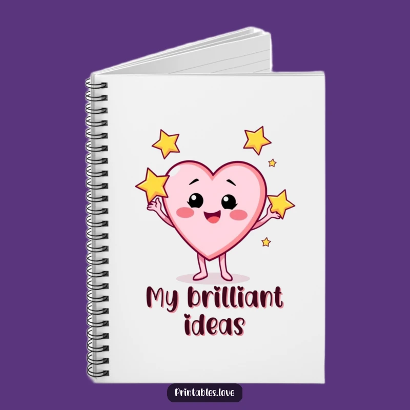 Funny Star Juggling Notebook: Heart Character Journal, Creative Funny Gift