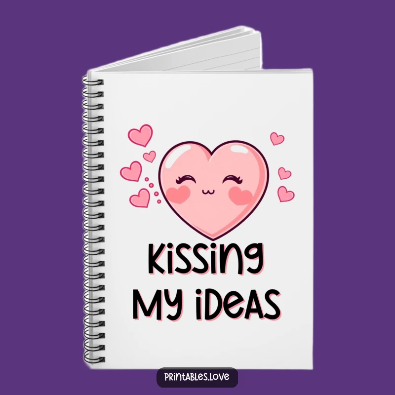 Funny Kissing Heart Notebook: Jot Down Sweet Thoughts, Perfect Gift!