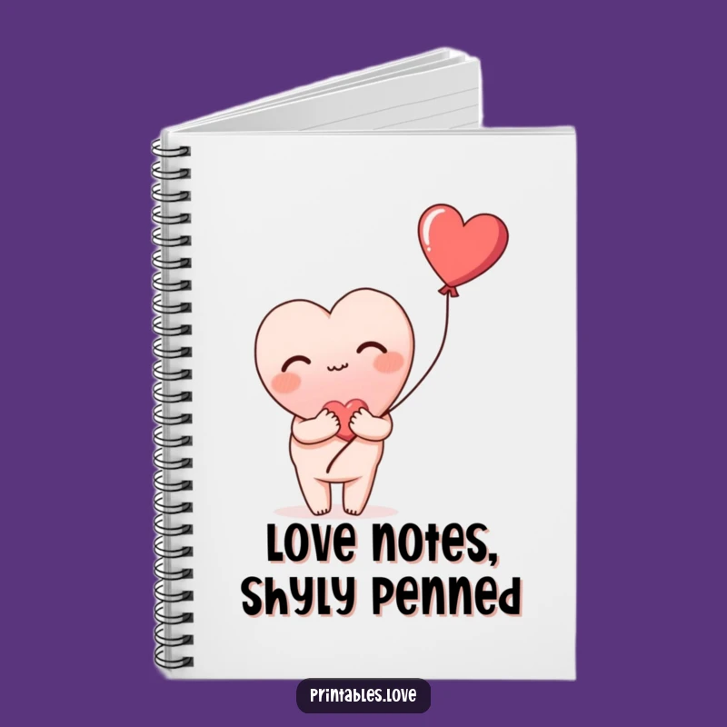 Funny Blushing Heart Notebook: Shy Love & Ideas, Perfect Gift!