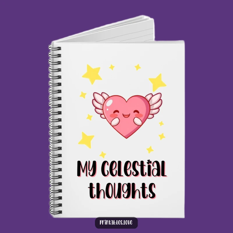 Funny Winged Heart Notebook: Capture Your Dreams in This Celestial Journal