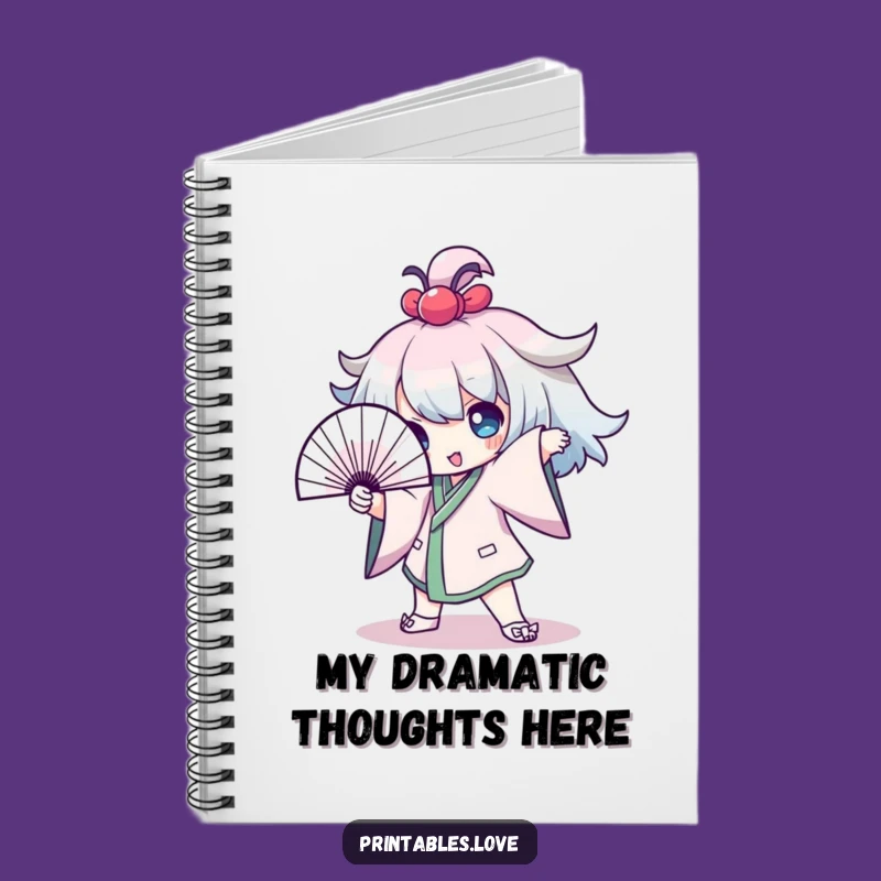 Funny Kawaii Drama Queen Notebook: Journal Your Fan Moments