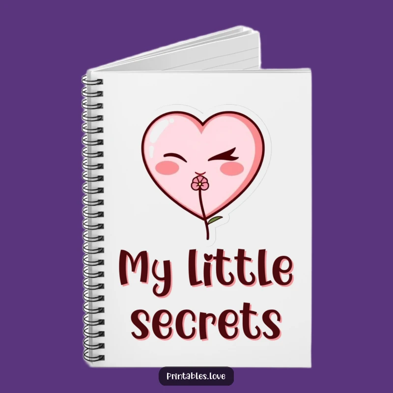 Funny Winking Heart Notebook: Jot Down Secrets with Cheeky Flair