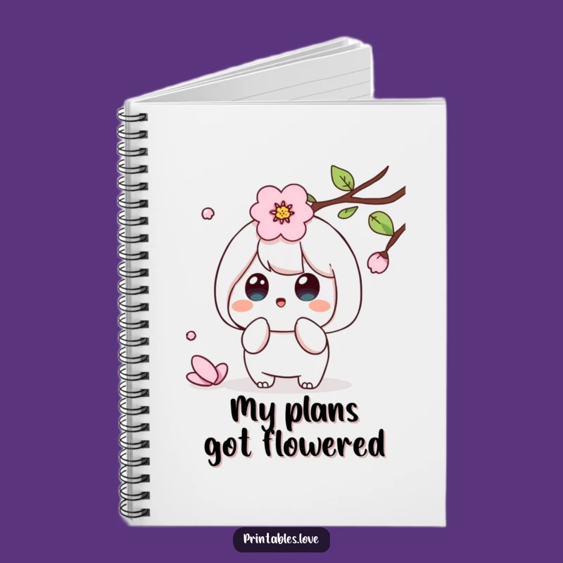 Funny Kawaii Petal Surprise Notebook: Jot Spring's Gentle Moments