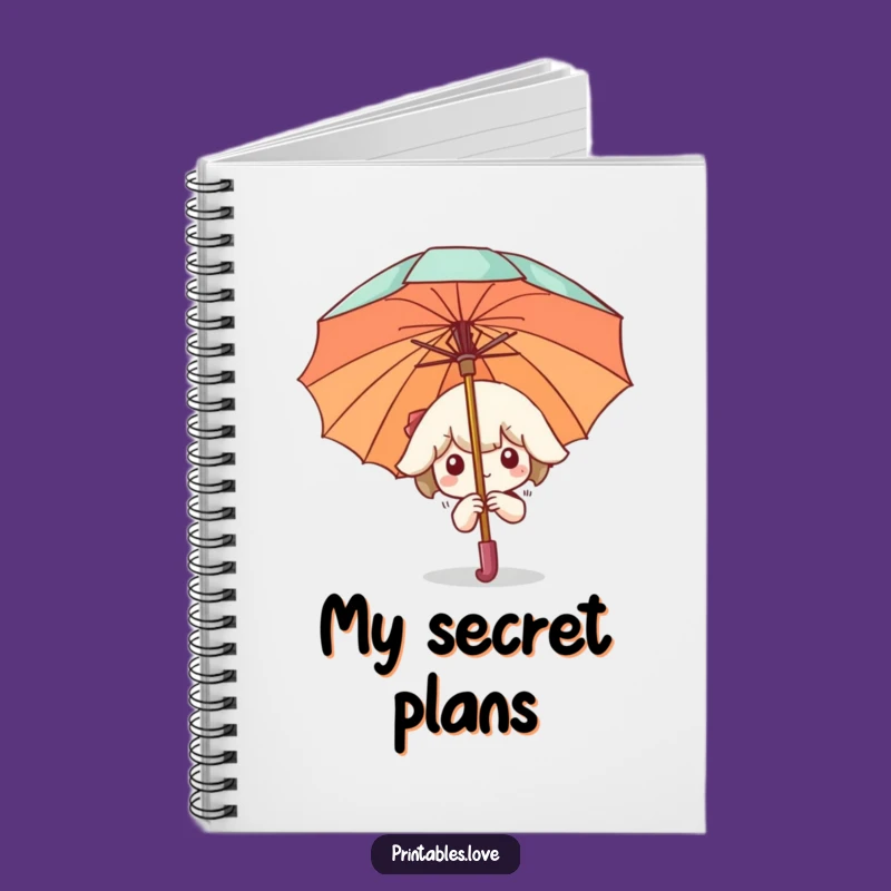 Funny Kawaii Umbrella Notebook: Journal Your Secrets