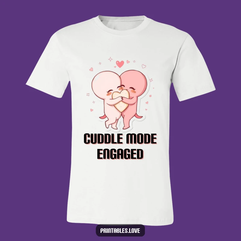 Funny Heart Hug T-Shirt - Embrace Warmth in This Sparkling Love Tee