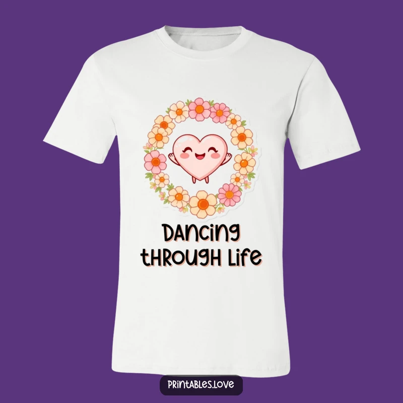 Funny Dancing Heart T-Shirt: Bloom with Happiness, Great Gift!